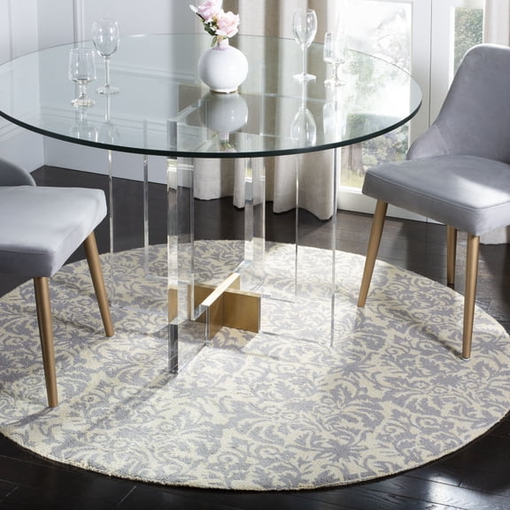 Safavieh Chelsea Jackalyn Geometric Area Rug, Beige Yellow/Gray, 4' x 4' Round