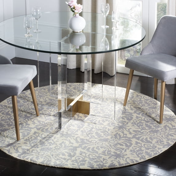 Safavieh Chelsea Jackalyn Geometric Area Rug, Beige Yellow/Gray, 5'6" x 5'6" Round