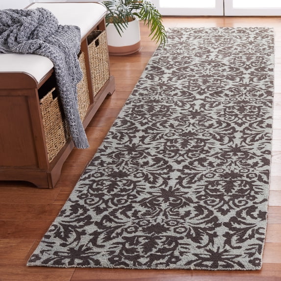 Safavieh Chelsea Jackalyn Geometric Runner Rug, Sage/Chocolate, 2'6" x 12'