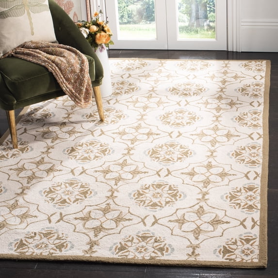 Safavieh Chelsea Jamison Bordered Area Rug, Ivory/Green, 8' x 10'