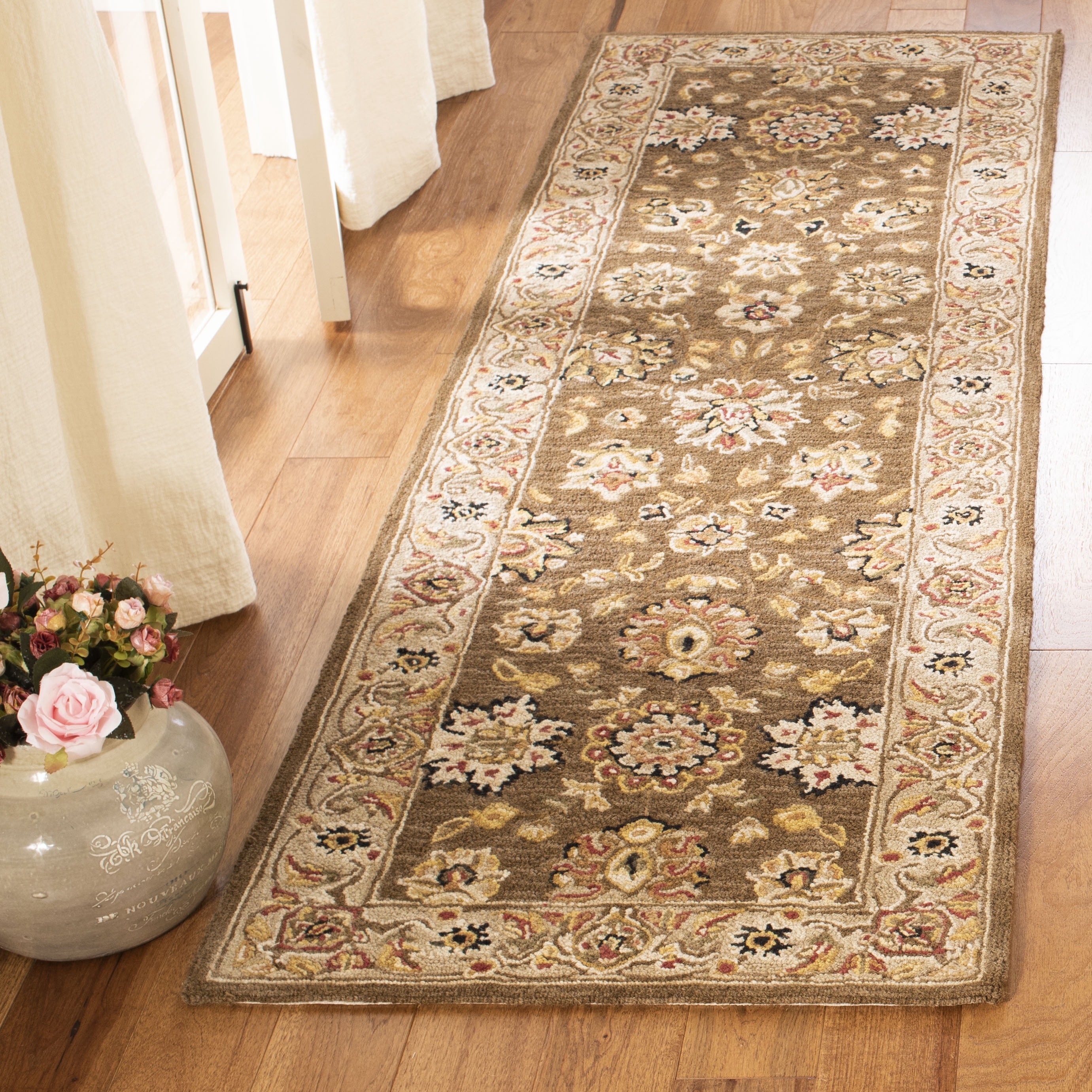 Safavieh Chelsea Neal Bordered Runner Rug, Brown/Ivory, 2'6" x 10'