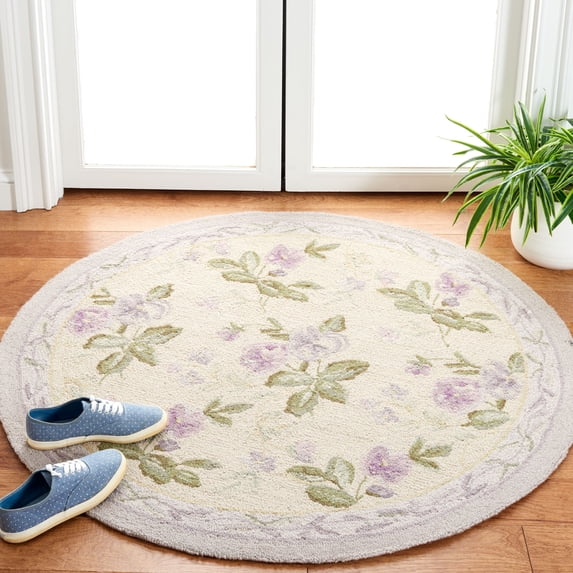 Safavieh Chelsea Barnes Bordered Area Rug, Ivory, 8' x 8' Round