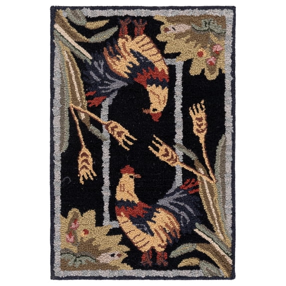 Safavieh Chelsea Lanford Animal Wool Area Rug, Black, 2'6" x 4'