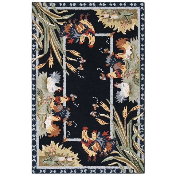 Safavieh Chelsea Lanford Animal Wool Area Rug, Black, 5'3" x 8'3"
