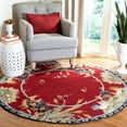 thumbnail image 1 of Safavieh Chelsea Lanford Animal Wool Area Rug, Burgundy, 8' x 8' Round, 1 of 9