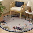 thumbnail image 1 of Safavieh Chelsea Lanford Animal Wool Area Rug, Ivory, 4'6" x 6'6" Oval, 1 of 9