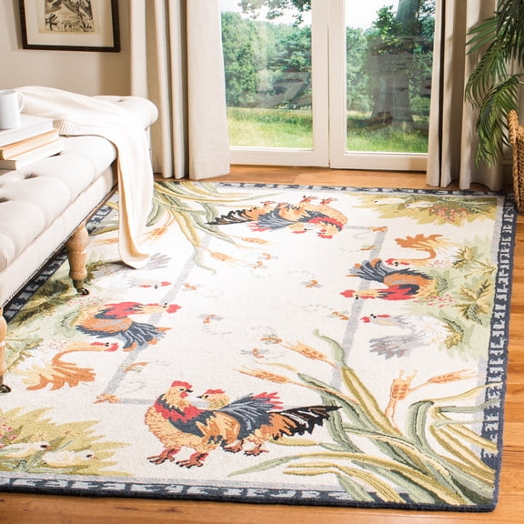 Safavieh Chelsea Lanford Animal Wool Area Rug, Ivory, 5'3" x 8'3"