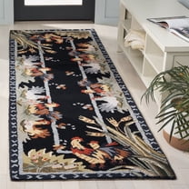 Safavieh Chelsea Lanford Animal Wool Runner Rug, Black, 2'6" x 12'