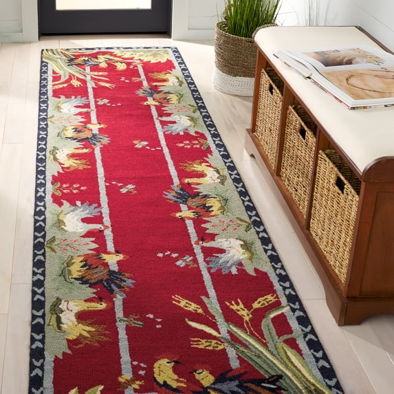 Safavieh Chelsea Lanford Animal Wool Runner Rug, Burgundy, 2'6" x 8'