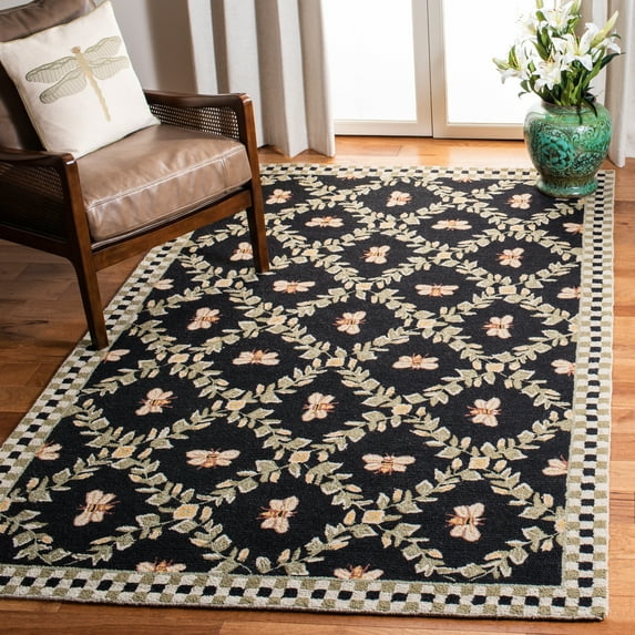 Safavieh Chelsea Lara Bordered Wool Area Rug, Black, 2'9" x 4'9"