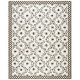 thumbnail image 1 of SAFAVIEH Chelsea Lara Floral Wool Area Rug, Ivory/Blue, 4'6" x 6'6" Oval, 1 of 10
