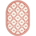 thumbnail image 1 of SAFAVIEH Chelsea Lara Floral Wool Area Rug, Ivory/Rose, 4'6" x 6'6" Oval, 1 of 4