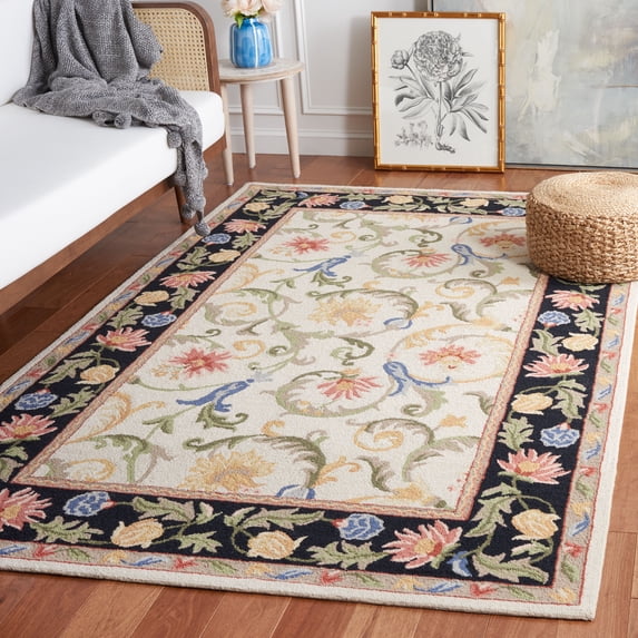 Safavieh Chelsea Lorna Bordered Area Rug, Ivory/Black, 6' x 9'
