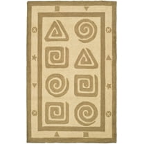 SAFAVIEH Chelsea Lucetta Abstract Geometric Wool Area Rug, Beige, 2'6" x 4'