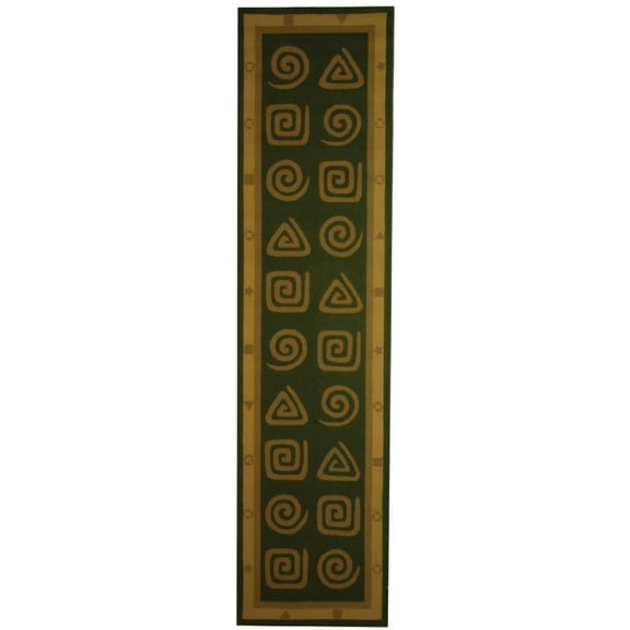 SAFAVIEH Chelsea Lucetta Abstract Geometric Wool Runner Rug, Green, 2'6" x 8'