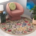 thumbnail image 1 of Safavieh Chelsea Mabelle Floral Wool Area Rug, Beige/Pink, 5'6" x 5'6" Round, 1 of 10