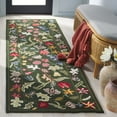 thumbnail image 1 of Safavieh Chelsea Mabelle Floral Wool Runner Rug, Green/Pink, 2'6" x 8', 1 of 10