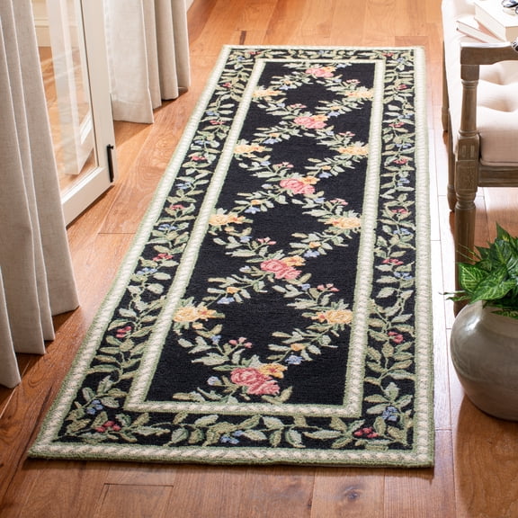 Safavieh Chelsea Makayla Bordered Runner Rug, Black, 2'6" x 8'