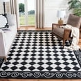 thumbnail image 1 of Safavieh Chelsea Marilou Bordered Wool Area Rug, Black/Ivory, 9' x 12', 1 of 12