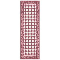 SAFAVIEH Chelsea Marilou Checkered Wool Area Rug, Burgundy/Ivory, 8'9" x 11'9"