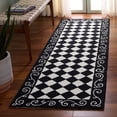 thumbnail image 1 of Safavieh Chelsea Marilou Bordered Wool Runner Rug, Black/Ivory, 2'6" x 6', 1 of 12