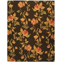SAFAVIEH Chelsea Maximillian Floral Wool Area Rug, Brown/Multi, 5'3" x 8'3"