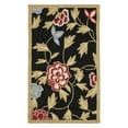 thumbnail image 1 of SAFAVIEH Chelsea Melyssa Floral Wool Area Rug, Black/Green, 7'9" x 9'9", 1 of 3