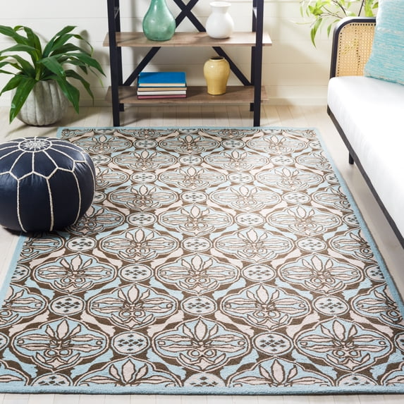 Safavieh Chelsea Meridith Floral Area Rug, Brown/Blue, 8' x 10'