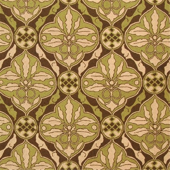 SAFAVIEH Chelsea Meridith Floral Wool Area Rug, Brown/Green, 7'9" x 9'9"