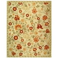 thumbnail image 1 of SAFAVIEH Chelsea Milton Floral Wool Area Rug, Ivory/Green, 7'9" x 9'9", 1 of 10