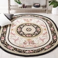 thumbnail image 1 of Safavieh Chelsea Patton Floral Area Rug, Ivory/Black, 4'6" x 6'6" Oval, 1 of 11