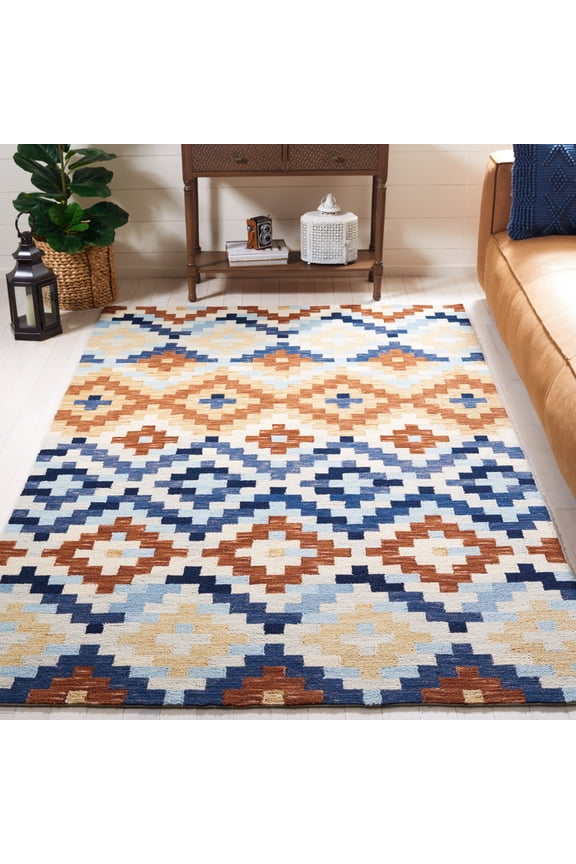 Chelsea Pauletta Southwestern Area Rug, Orange/Multi, 5'3" x 8'3"