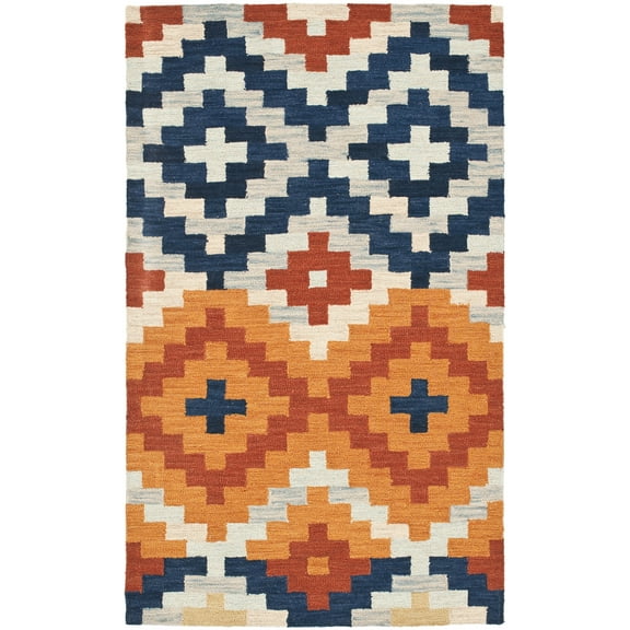SAFAVIEH Chelsea Pauletta Southwestern Area Rug, Orange/Multi, 1'8" x 2'6"