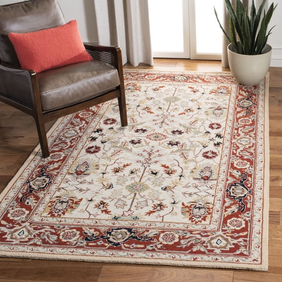 Safavieh Chelsea Quinlan Oriental Area Rug, Ivory/Red, 3'9" x 5'9"