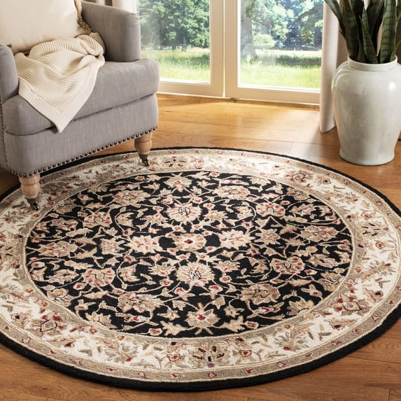 Safavieh Chelsea Raeburn Oriental Area Rug, Black, 5'6" x 5'6" Round
