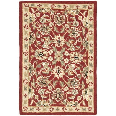 SAFAVIEH Chelsea Raeburn Traditional Wool Area Rug, Burgundy/Ivory, 8'9" x 11'9"