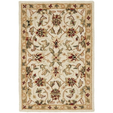 SAFAVIEH Chelsea Raeburn Traditional Wool Area Rug, Ivory, 1'8" x 2'6"