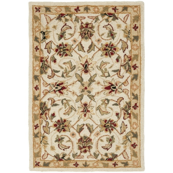 SAFAVIEH Chelsea Raeburn Traditional Wool Area Rug, Ivory, 2'6" x 4'