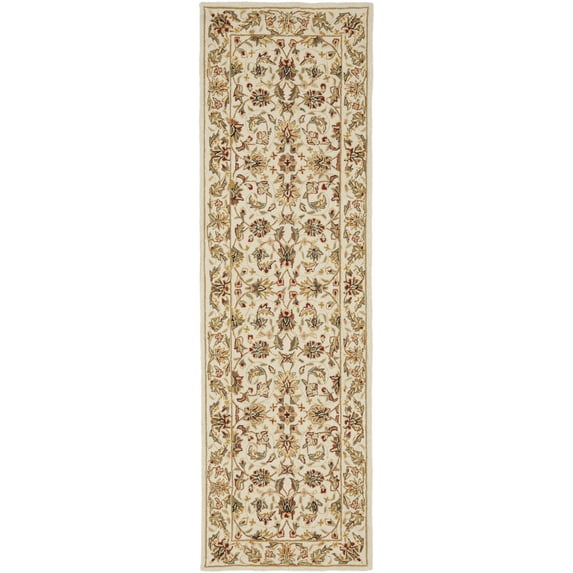SAFAVIEH Chelsea Raeburn Traditional Wool Runner Rug, Ivory, 3' x 10'