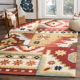 thumbnail image 1 of SAFAVIEH Chelsea Rylie Southwestern Wool Area Rug, Ivory/Multi, 5'3" x 8'3", 1 of 7