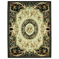 SAFAVIEH Chelsea Samara Floral Wool Area Rug, Black, 1'8" x 2'6"