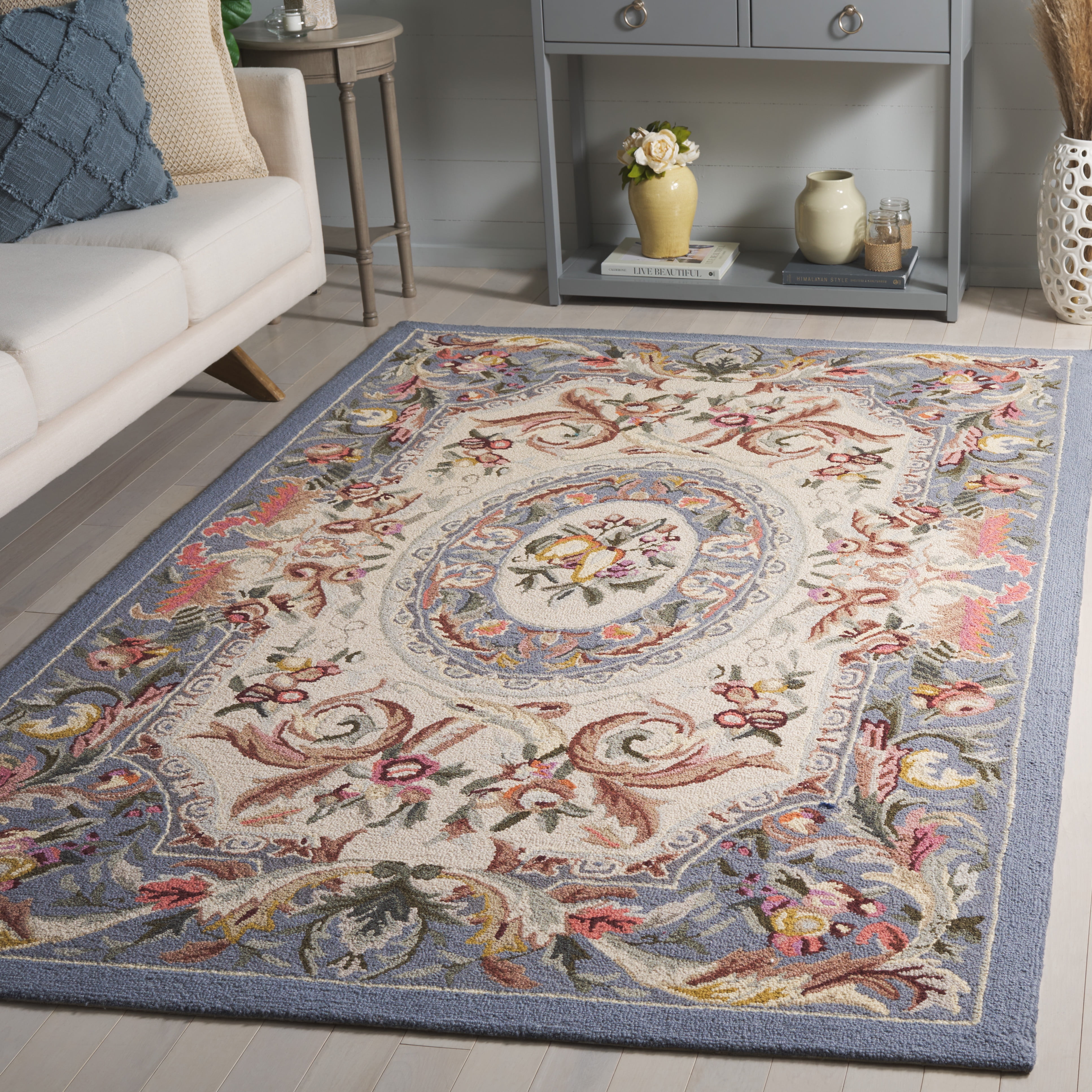 Safavieh Chelsea Samara Geometric Wool Area Rug, Blue, 1'8