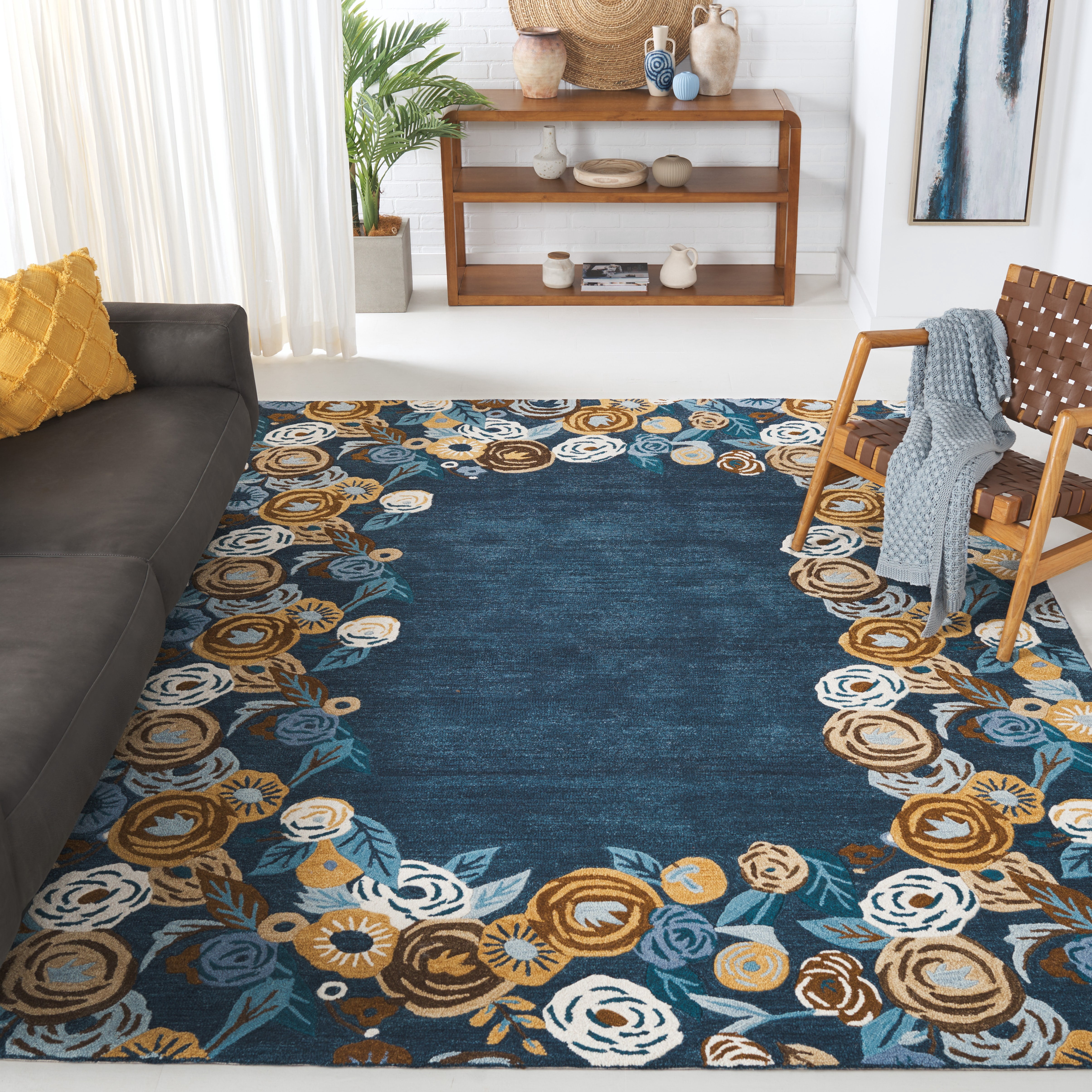 Safavieh Chelsea Trochez Floral Area Rug, Blue/Ivory, 8' x 10'