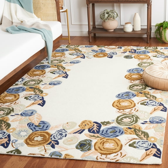 Safavieh Chelsea Trochez Floral Area Rug, Ivory/Blue, 3' x 5'