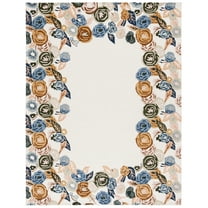 SAFAVIEH Chelsea Trochez Floral Area Rug, Ivory/Blue, 8' x 10'