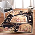 thumbnail image 1 of Safavieh Chelsea Tuscany Bordered Wool Area Rug, Black/Multi, 3'9" x 5'9", 1 of 11
