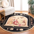 thumbnail image 1 of Safavieh Chelsea Tuscany Bordered Wool Area Rug, Black/Multi, 4' x 4' Round, 1 of 11