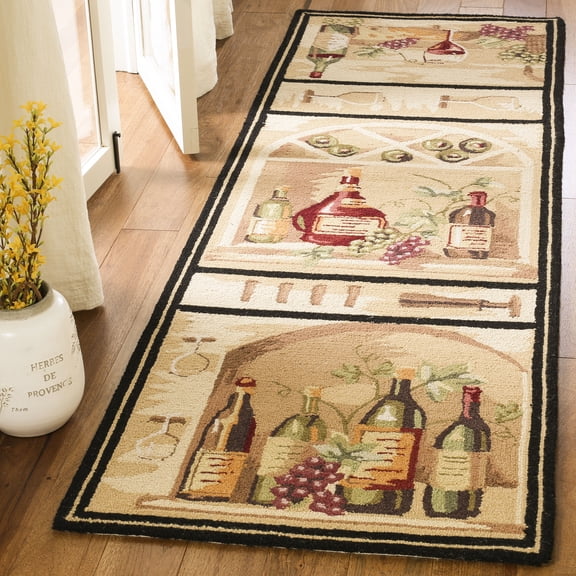 Safavieh Chelsea Tuscany Bordered Wool Runner Rug, Gold/Multi, 2'6" x 10'