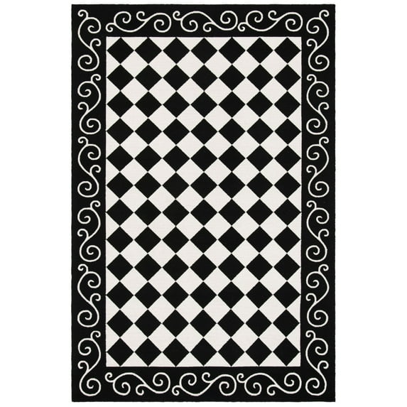 SAFAVIEH Chelsea Vianne Geometric Wool Area Rug, Green/Beige, 1'8" x 2'6"