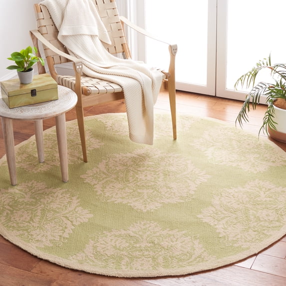 Safavieh Chelsea Vianne Geometric Area Rug, Green/Beige, 5'6" x 5'6" Round